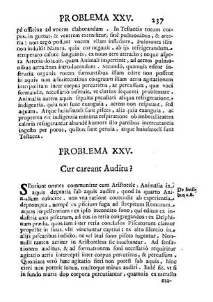 Problema XXV. Cur careant Auditu?