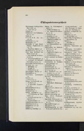 Schlagwörterverzeichnis