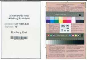 Entnazifizierung Emil Humburg , geb. 01.08.1874 (Buchhaendler)