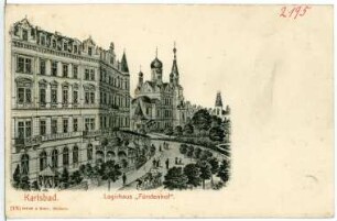 Karlsbad. Logierhaus Fürstenhof gegen Russische Kirche