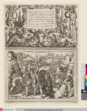 [Illustration zu Torquato Tasso, Gerusalemme liberata, elfter Gesang; Jerusalem delivered, Canto XI; Das befreite Jerusalem, elfter Gesang]