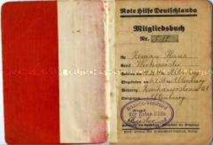 Mitgliedsausweis der Roten Hilfe Deutschlands