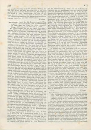 621-622 [Rezension] Westermayer, Hermann, Die Brandenburgisch-Nürnbergische Kirchenvisitation und Kirchenordnung 1528 - 1533