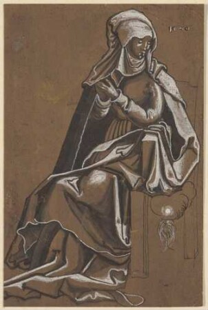 Sitzende Frau (Maria aus einer Heiligen Sippe?) (recto)
