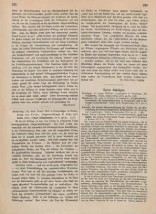 233-234 [Rezension] Doehring, Bruno, Krieg und Kirche
