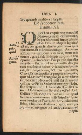 De Adoptionibus. Titulus XI.