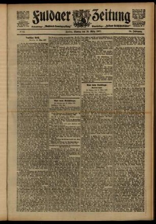 Ausgabe vom Montag, den 18. März 1907.