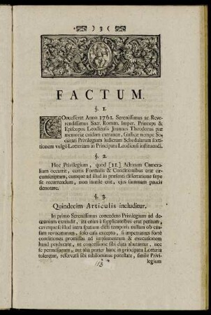 Factum.