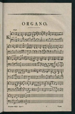 1-6, Organo. Missa in D.