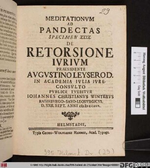 De Retorsione Ivrivm
