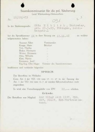 Mühlich, Otto