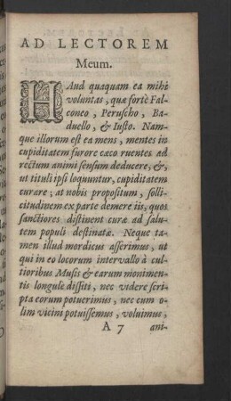 Ad lectorem meum.