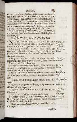 Damnum, sive Damnatio. - Dolor.