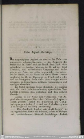Ueber Asphalt überhaupt