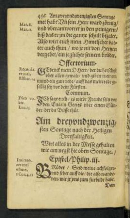 Am dreyundzwenzigsten Sontage nach der Heiligen Dreyfaltigkeit.