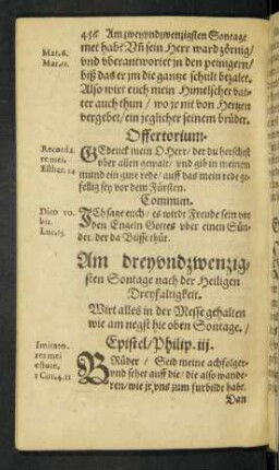 Am dreyundzwenzigsten Sontage nach der Heiligen Dreyfaltigkeit.