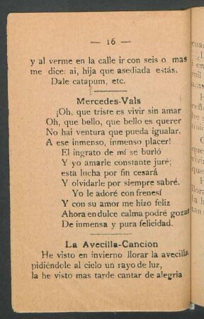 Mercedes : Vals