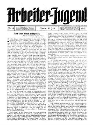 Nach dem ersten Kriegsjahr