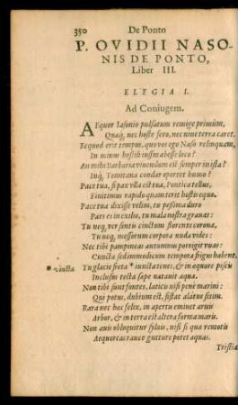 P. Ovidii Nasonis De Ponto, Liber III.