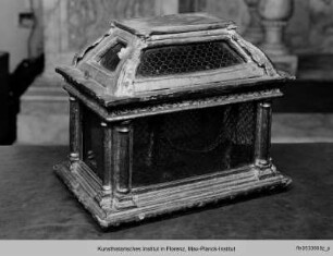 Reliquienkästchen mit Geißel der heiligen Katharina von Siena