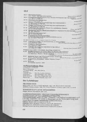 Aufbaustudium Film