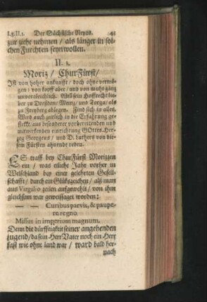 II. 1. Moriz/ Churfürst.
