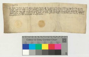 Beke, Witwe des Lüneburger Bürgers Hans Lembeke, quittiert dem Lüneburger Rat den Empfang von 6 Mark Lüneburger Pfennige, fällig zu Ostern 1440.