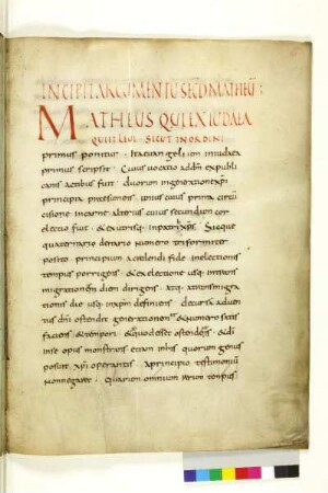 Evangelia IV cum argumentis ac capitulis et Canones evangeliorum