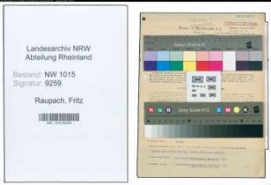 Entnazifizierung Fritz Raupach , geb. 19.03.1902 (Kaufmaennischer Angestellter)