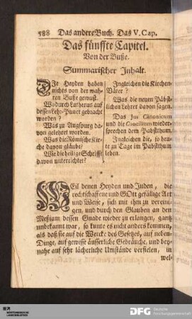 Das fünffte Capitel. Von der Buße.
