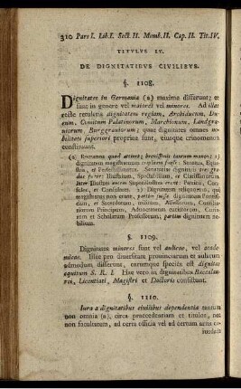 Titulus IV. De Dignitatibus Civilibus.