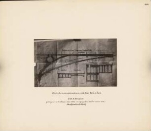 Brückenkonstruktion mit drei Gelenken, D. R. P. No. 126733: Konstruktive Details, Detailschnitte, Maßstabsleiste