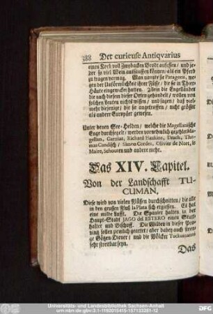 Das XIV. Capitel. Von der Landschafft Tucuman.