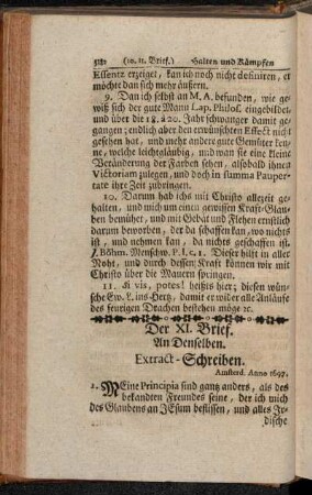 Der XI. Brief. - Der XX. Brief.
