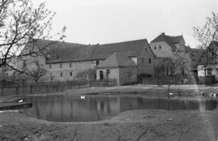 Angerteich in Großjena : Blick über den Angerteich im Dorf Großjena