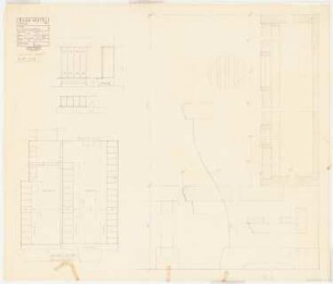 Park Hotel, Posen: Umkleideschränke: Grundriss, Ansicht, Schnitt 1:20, Detail 1:1