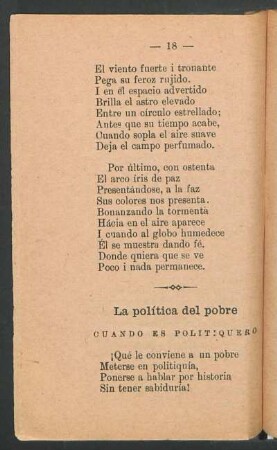 La política del pobre cuando es politiquero