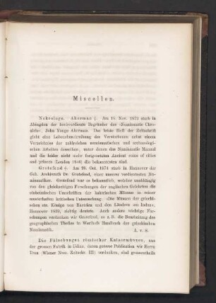 Miscellen