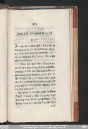 Zwey und siebzigstes Gespräch.