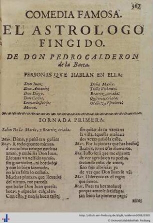 El Astrologo fingido.