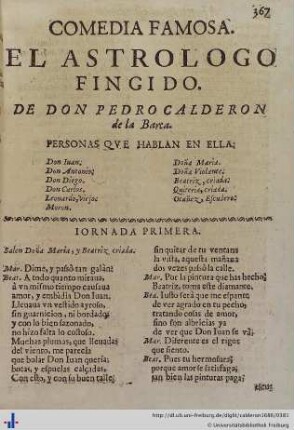 El Astrologo fingido.