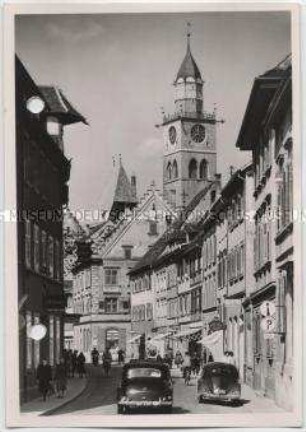 Überlingen, Münsterstraße und Münsterturm