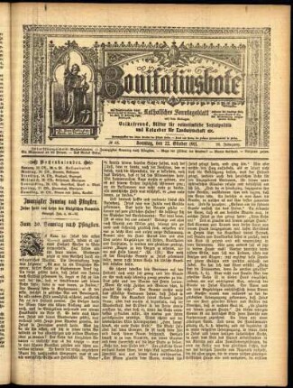 Erste Ausgabe vom Sonntag, den 22. Oktober 1911.