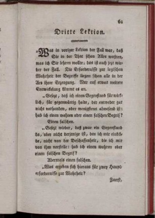 Dritte Lektion