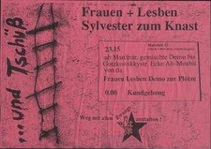 ... und Tschüß Frauen und Lesben Sylvester zum Knast