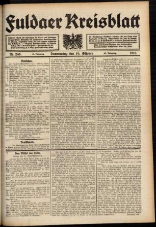 Ausgabe vom Donnerstag, den 19. Oktober 1911.