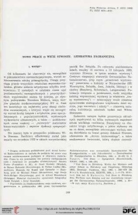 Nowe prace o Wicie Stwoszu: Literatura zagraniczna