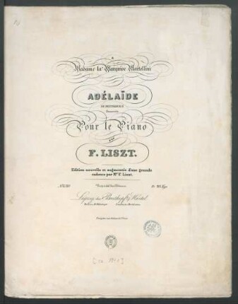 Adélaïde De Beethoven : Transcrite Pour le Piano