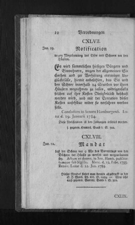 CXLVIII. Mandat