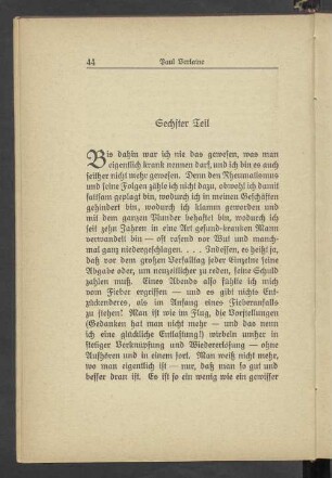 Sechster Teil